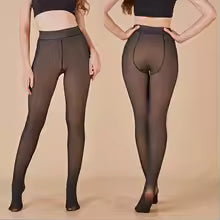Joskaa 2025 Women's Thermal Fleece Lined Tights Winter Warm Thick Plus Size Tights Fleece and Thickened Pantyhose Lady Leggings